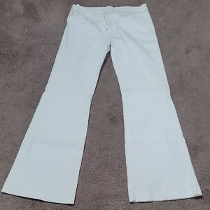 7 For All Mankind White Wide Leg Jeans